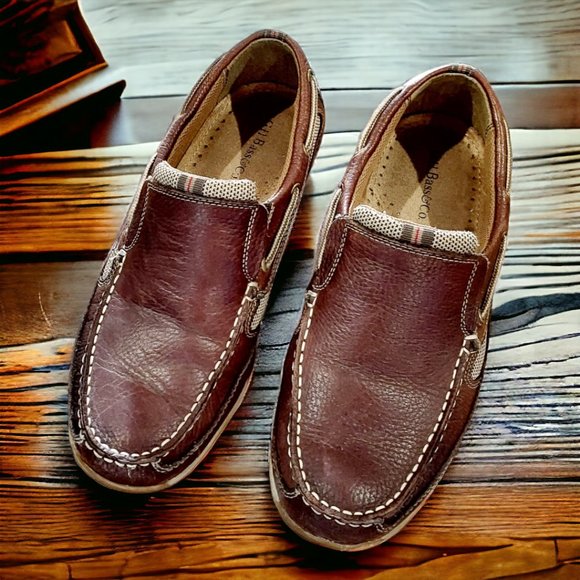 MEN'S G.H. BASS & CO. BARON 2 BOATER SHOES Sz 9 1/2 Wide - Picture 1 of 9